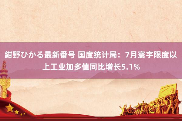 紺野ひかる最新番号 国度统计局：7月寰宇限度以上工业加多值同比增长5.1%